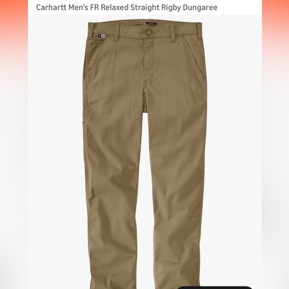 NWT CARHARTT MENS FR STRAIGHT‎ RIGBY DUNGAREE 50x32